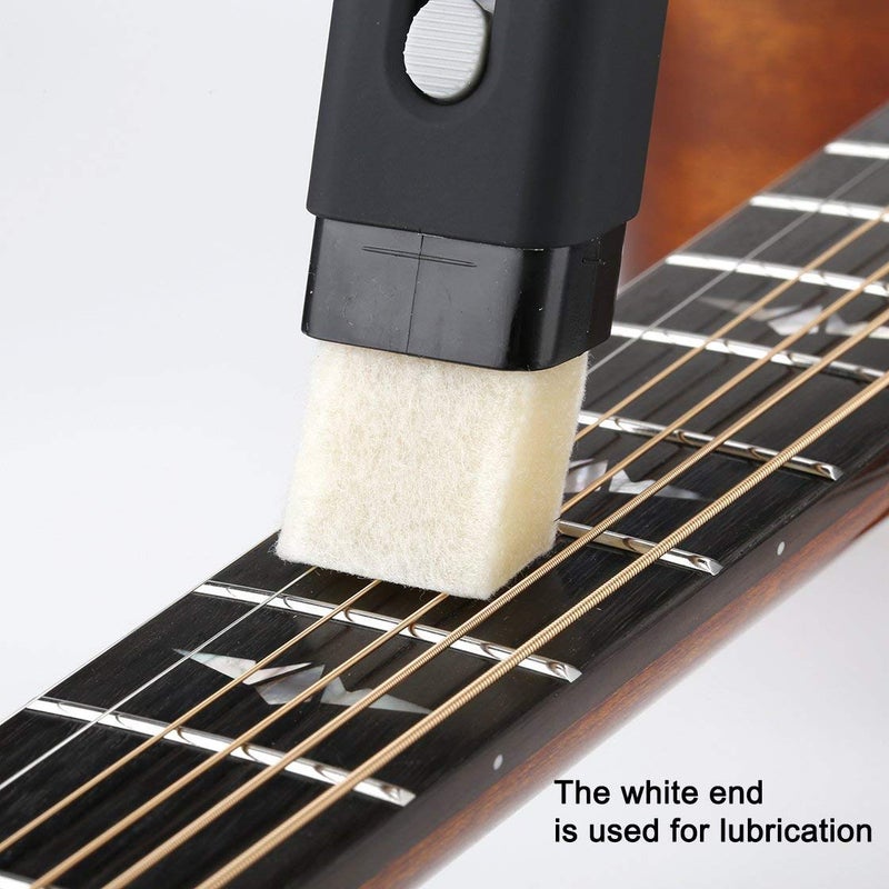 Baroque Fast Guitar Strings Cleaner Eraser Rust Remover with Lubricant in Brush String and Fret Care for Cleaning Acoustic Eletric Guitar Bass Ukulele Violin Banjo Mandolin Instrument (Dual Head) - Image 4